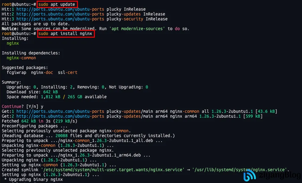 Ubuntu 安装 Nginx Ubuntu 安装 Nginx