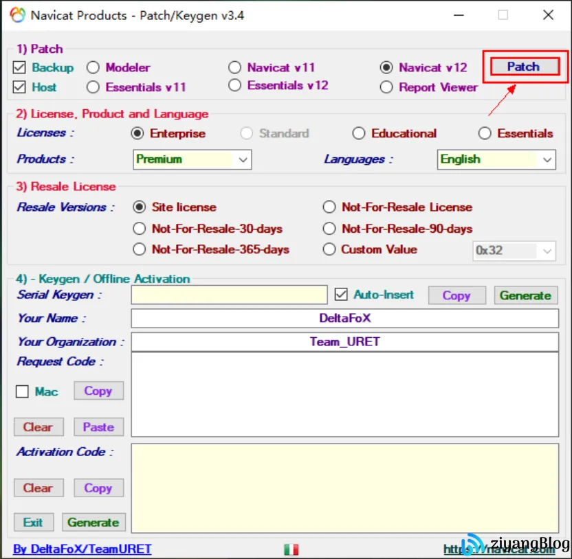 Navicat 安装及注册机使用操作文档